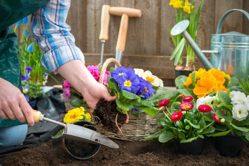 Electric van from a low-carbon fleet collecting garden waste